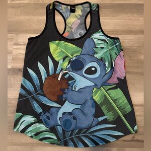 Disney Stitch Tropical Floral Tank Top Size L from Hot Topic